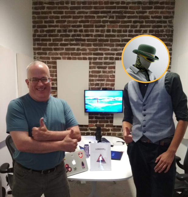 Z. with Brendan Eich, creator of JavaScript, Mozilla co-founder and former CEO, and CEO of Brave, at Brave HQ in San Francisco